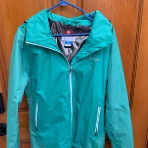Columbia Omni Heat Rain Jacket Mint Green size XL